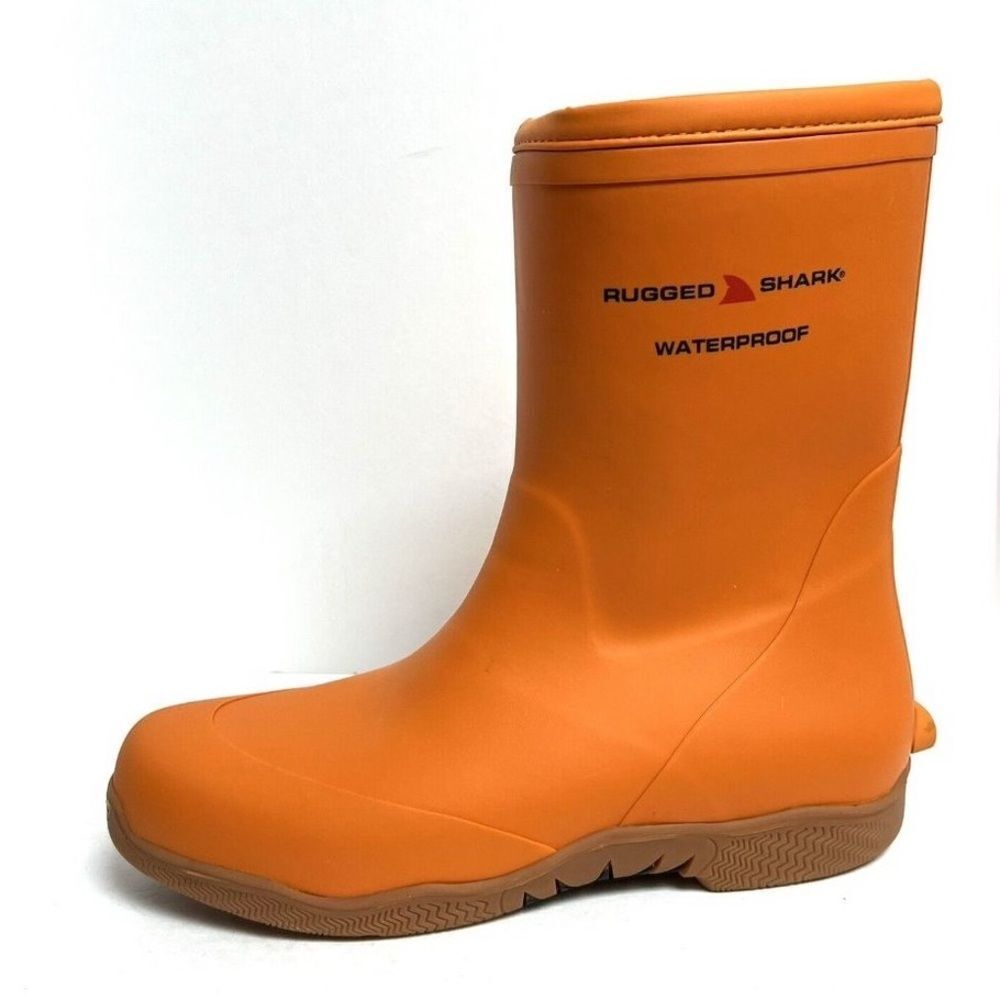 Rugged Shark Mens Great White Orange Boot Orange  Men’s Size